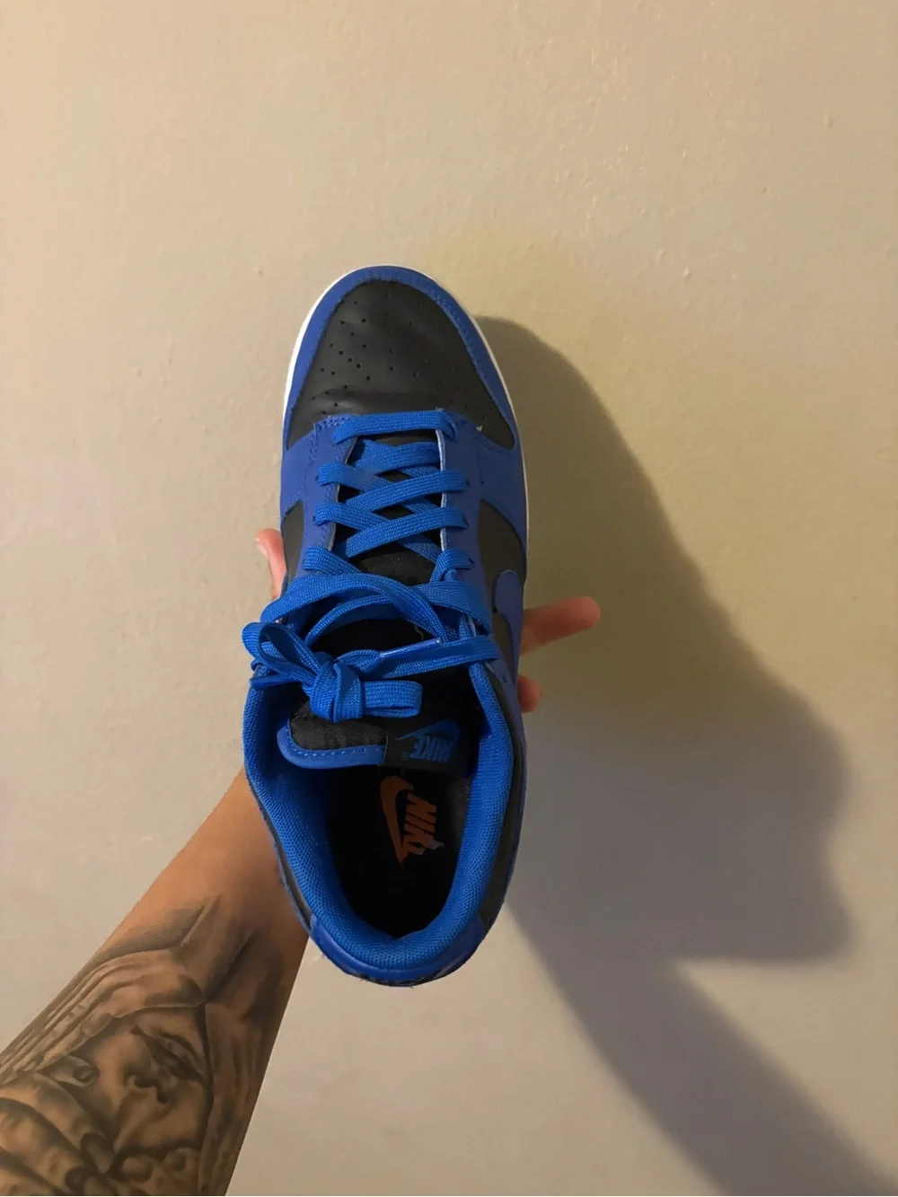 Nike Men’s Royal Blue and Black Low-Top Sneaker